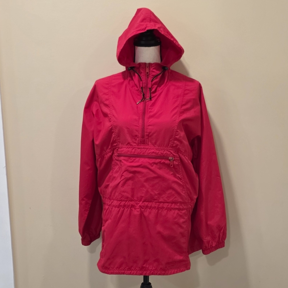 L.L. Bean Vintage Y2K 90's Hooded Red Unisex  Windbreaker Jacket